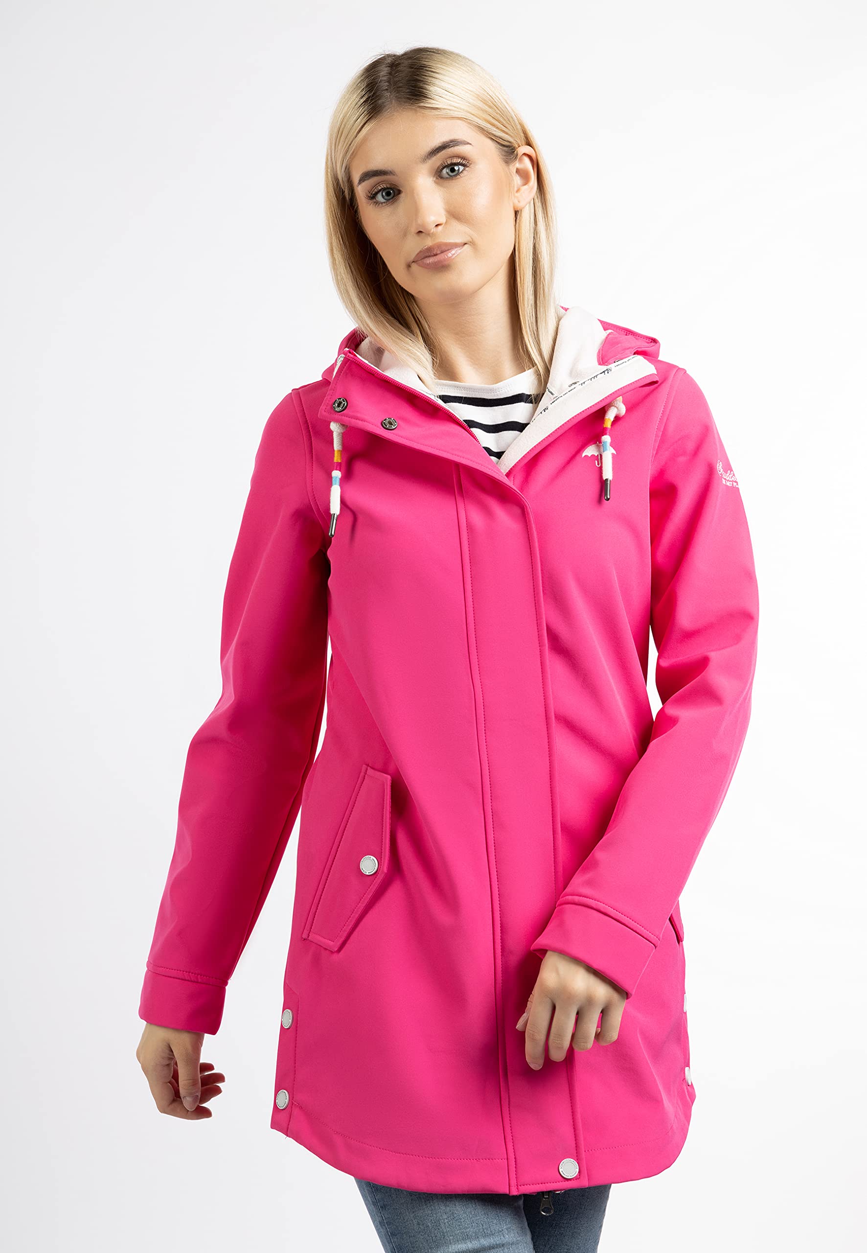 schmuddelwedda-damen-softshell-kurzmantel-wasserdicht-mit-kapuze-und-fleece image 4