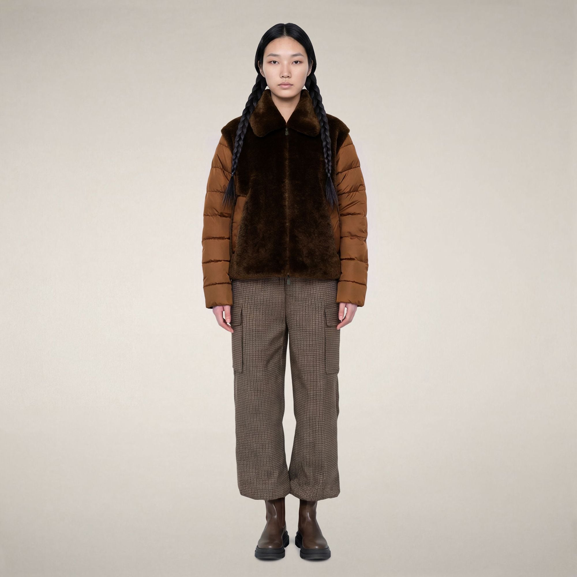 save-the-duck-hana-damen-winter-steppjacke-terra-braun image 1