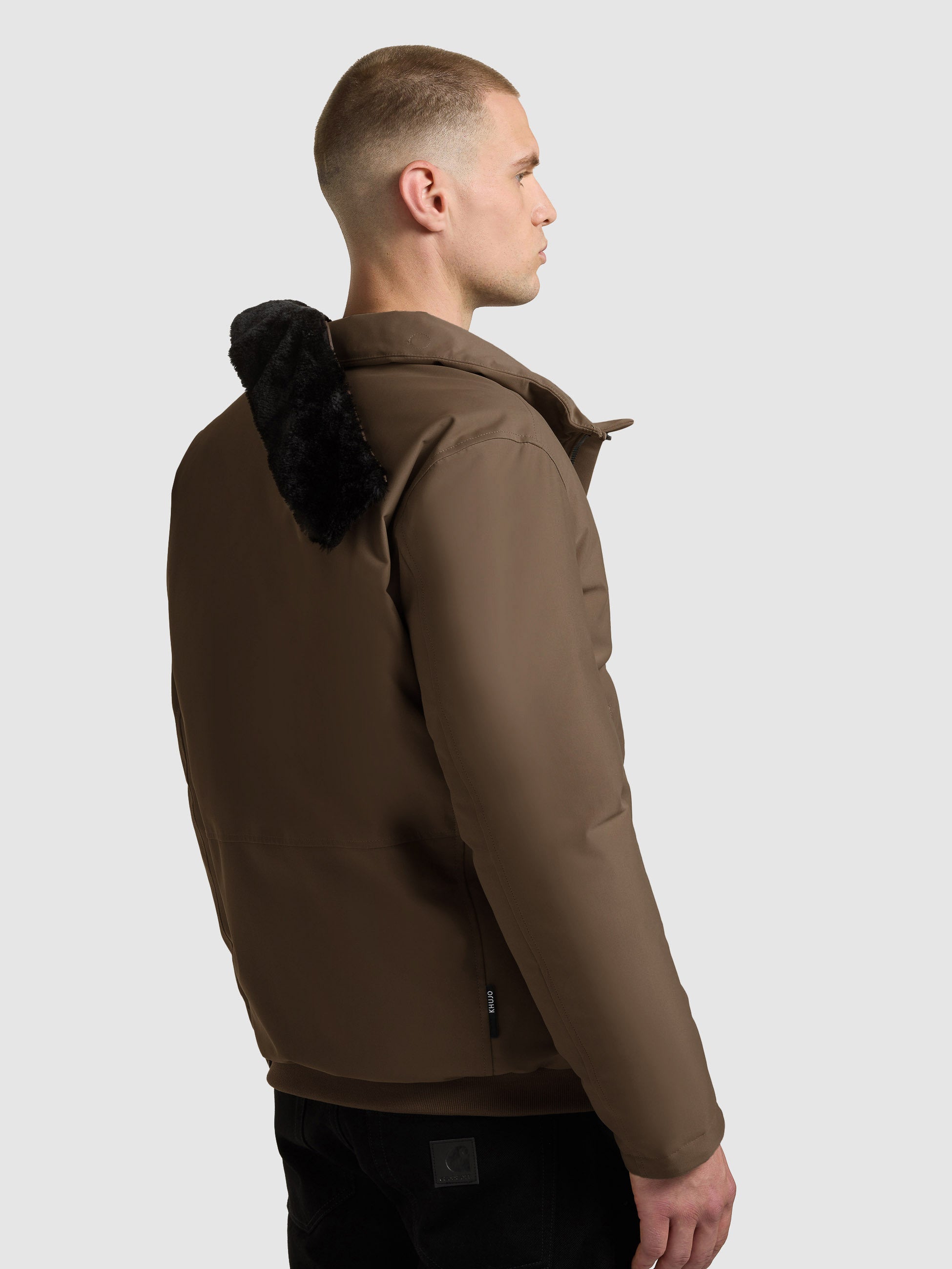 khujo-huey-blousonjacke-dull-green-stehkragen-mit-teddyfleece image 8