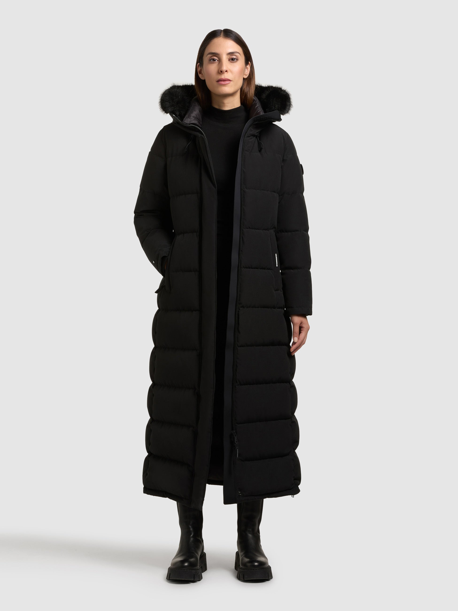 khujo-mantel-edem2-black-wadenlanger-damen-steppmantel-mit-kunstfell-2 image 4
