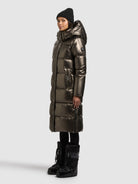 khujo-coat-rachel-shiny-kane-brown-gl-nzender-damen-steppmantel image 2