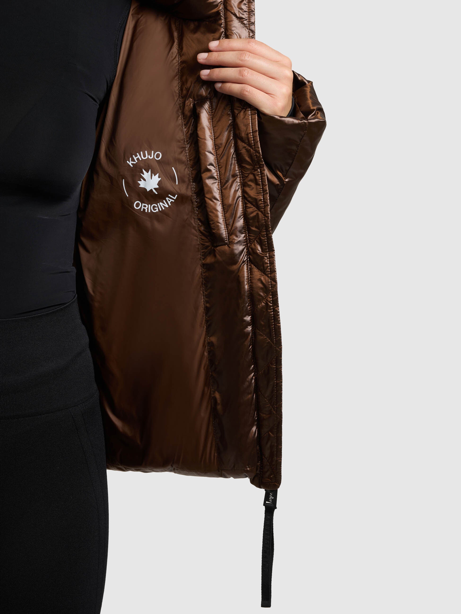 khujo-jacke-luna-copper-brown-damen-steppjacke-h-ftlang-gl-nzend image 8