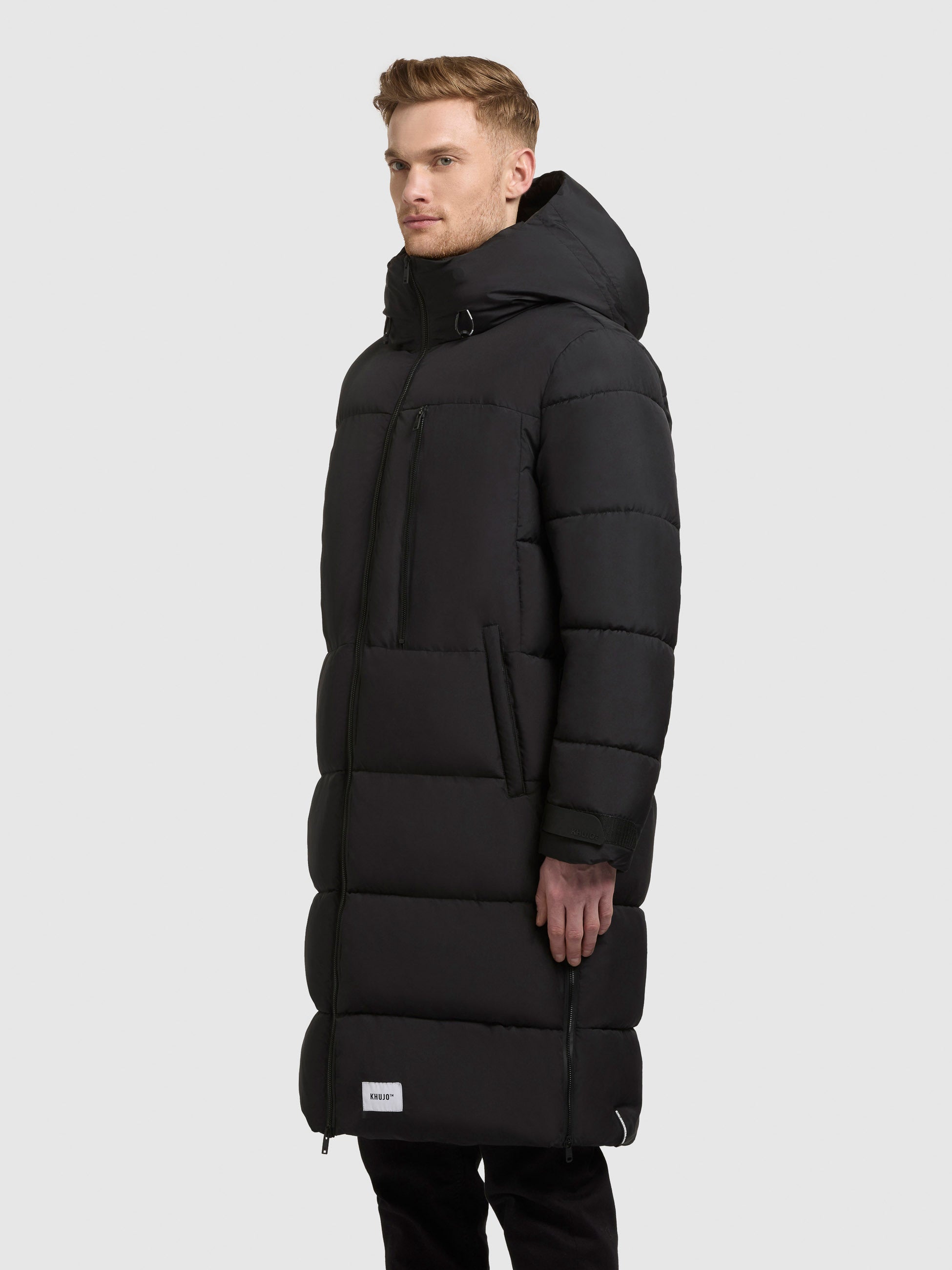 khujo-mantel-siram2-black-knielanger-steppmantel-im-loose-fit-mit-kapuze image 5