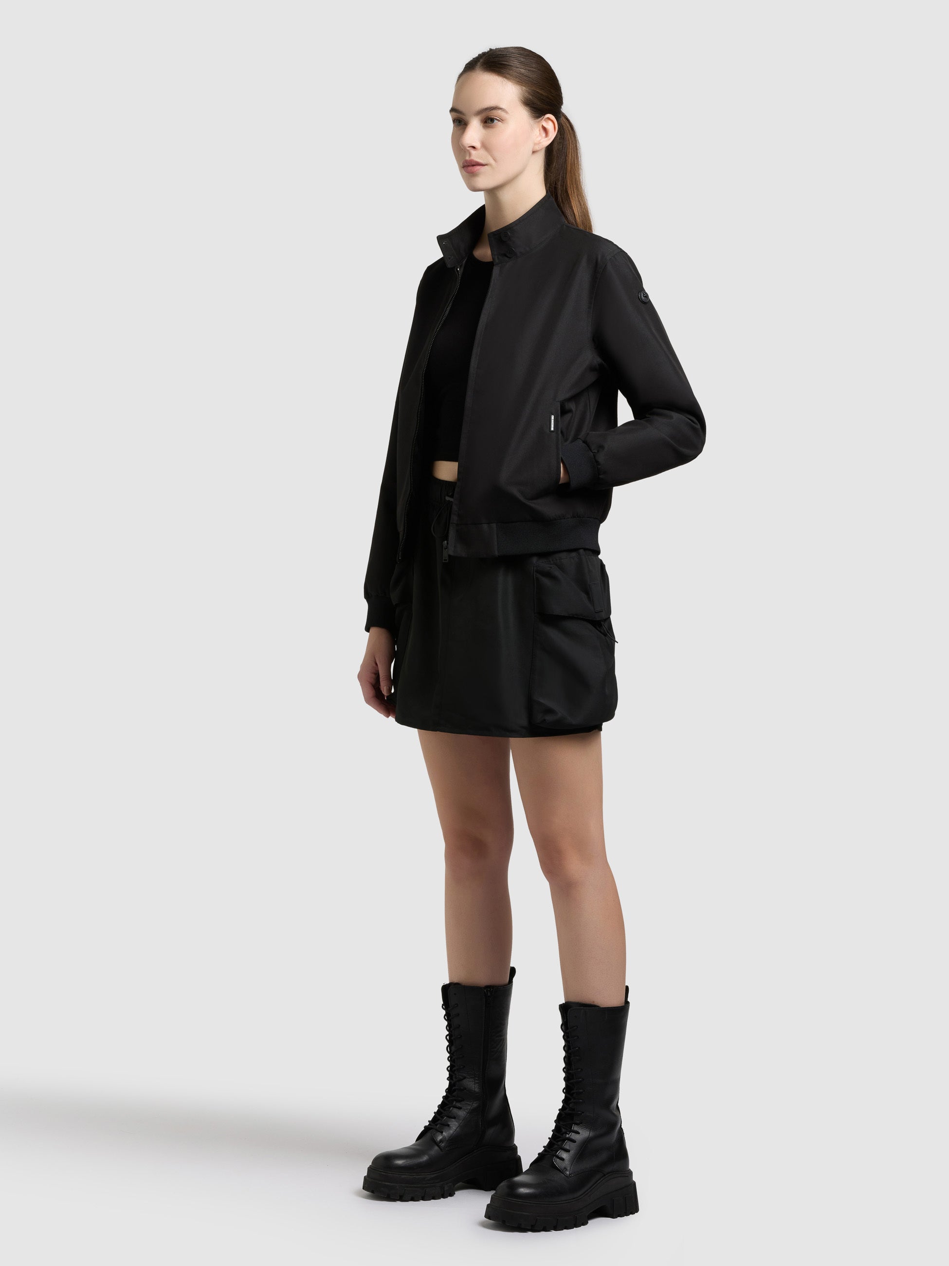 khujo-jacke-liesel-black-damen-blouson-stehkragen image 2