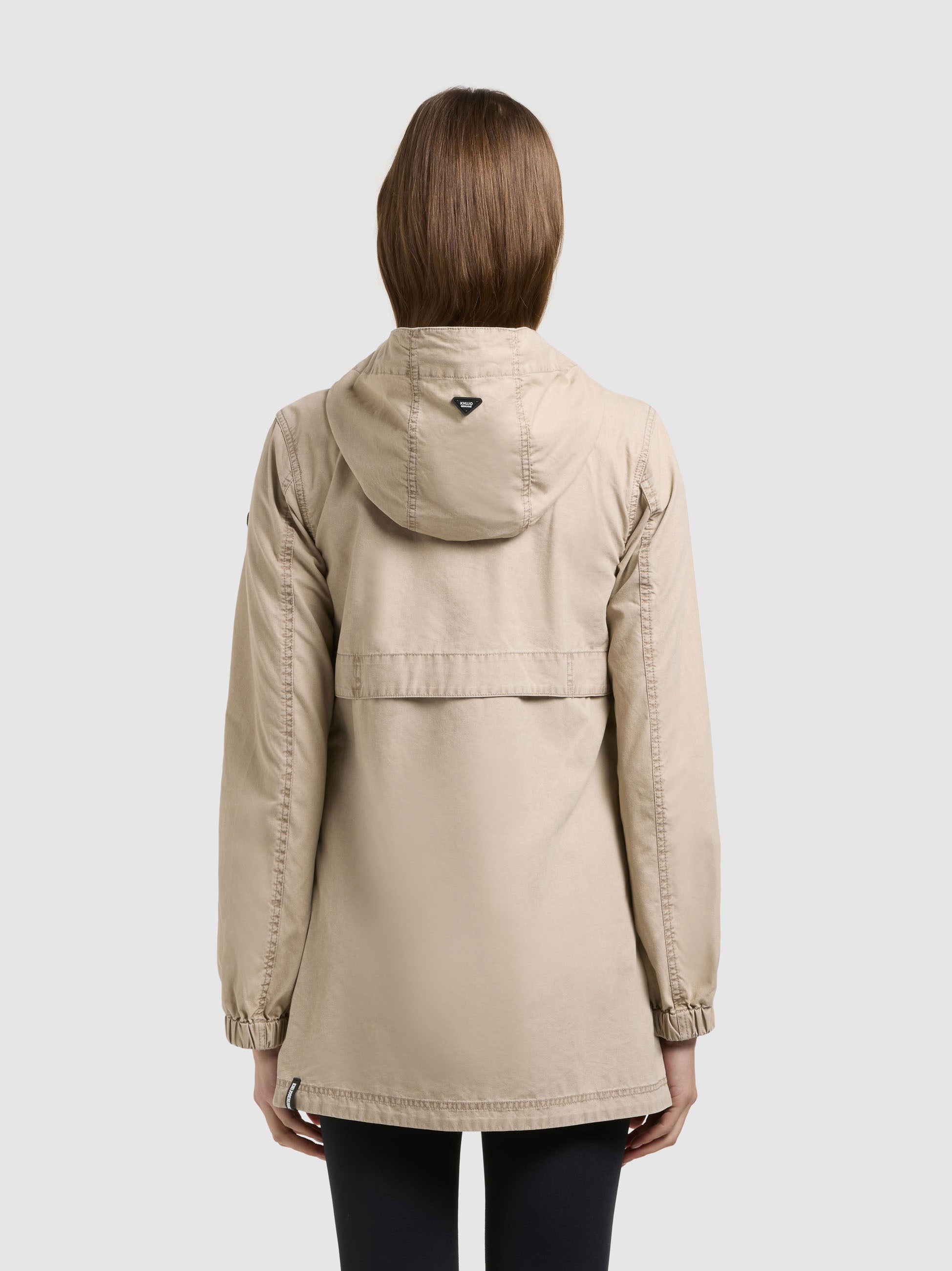 khujo-brava-damen-jacke-slim-fit-kapuzenjacke-moussy-beige image 3