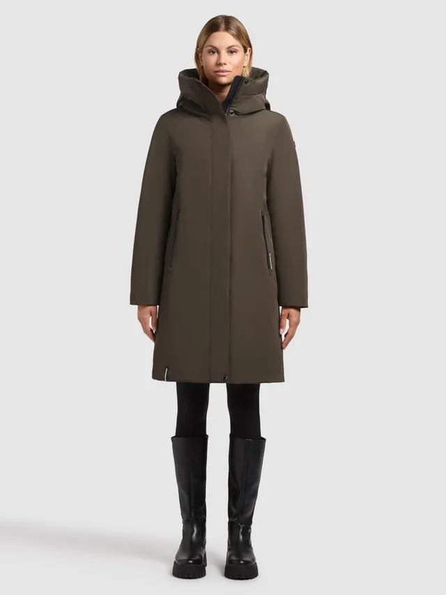 khujo-coat-nellen-dull-green-wattierter-wintermantel-knielang-f-r-damen image 1