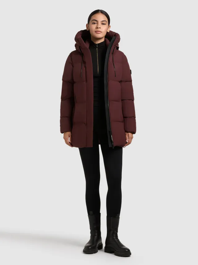 khujo-jacke-drown-matt-moscato-red-damen-steppjacke image 1