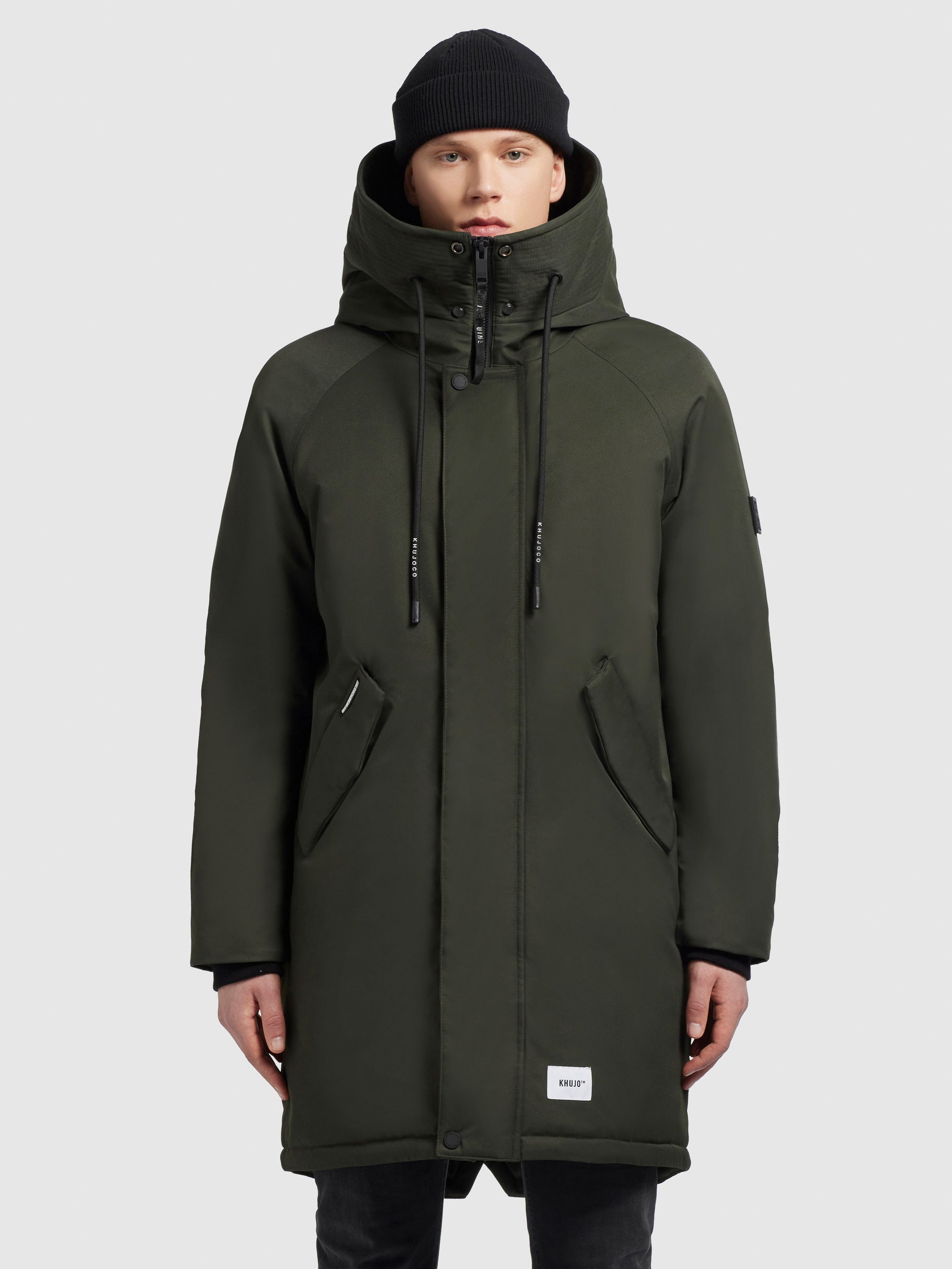 khujo-kurzmantel-hant-dark-green-damen-winterjacke-leicht-wattiert image 4