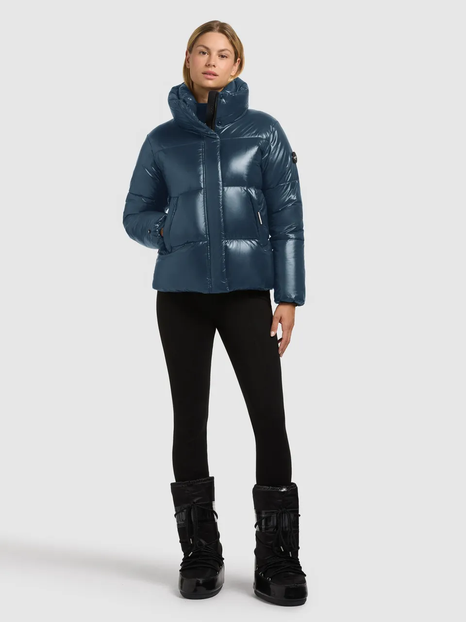 khujo-nala-winterjacke-dim-blue-damen-h-ftlange-steppjacke-loose-fit-wasserabwei image 1