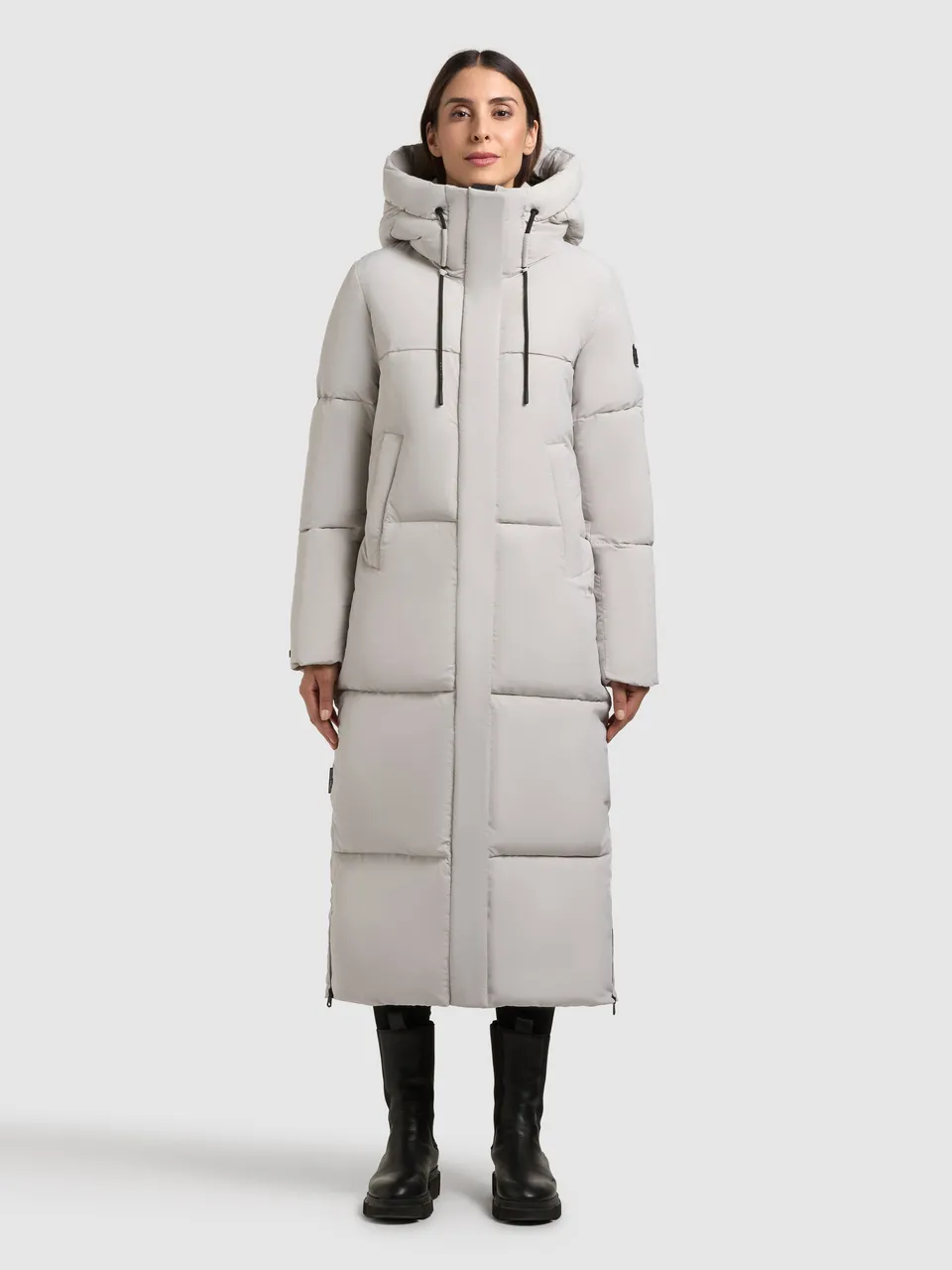 khujo-coat-lumra2-platinum-gray-wadenlanger-steppmantel-regular-fit image 1