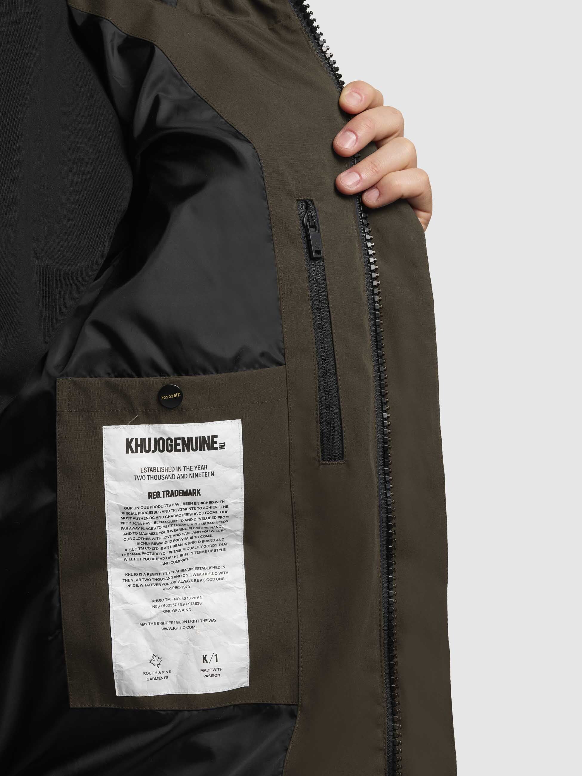 khujo-bard-jacke-khaki-herren-steppjacke-mit-kapuze image 8
