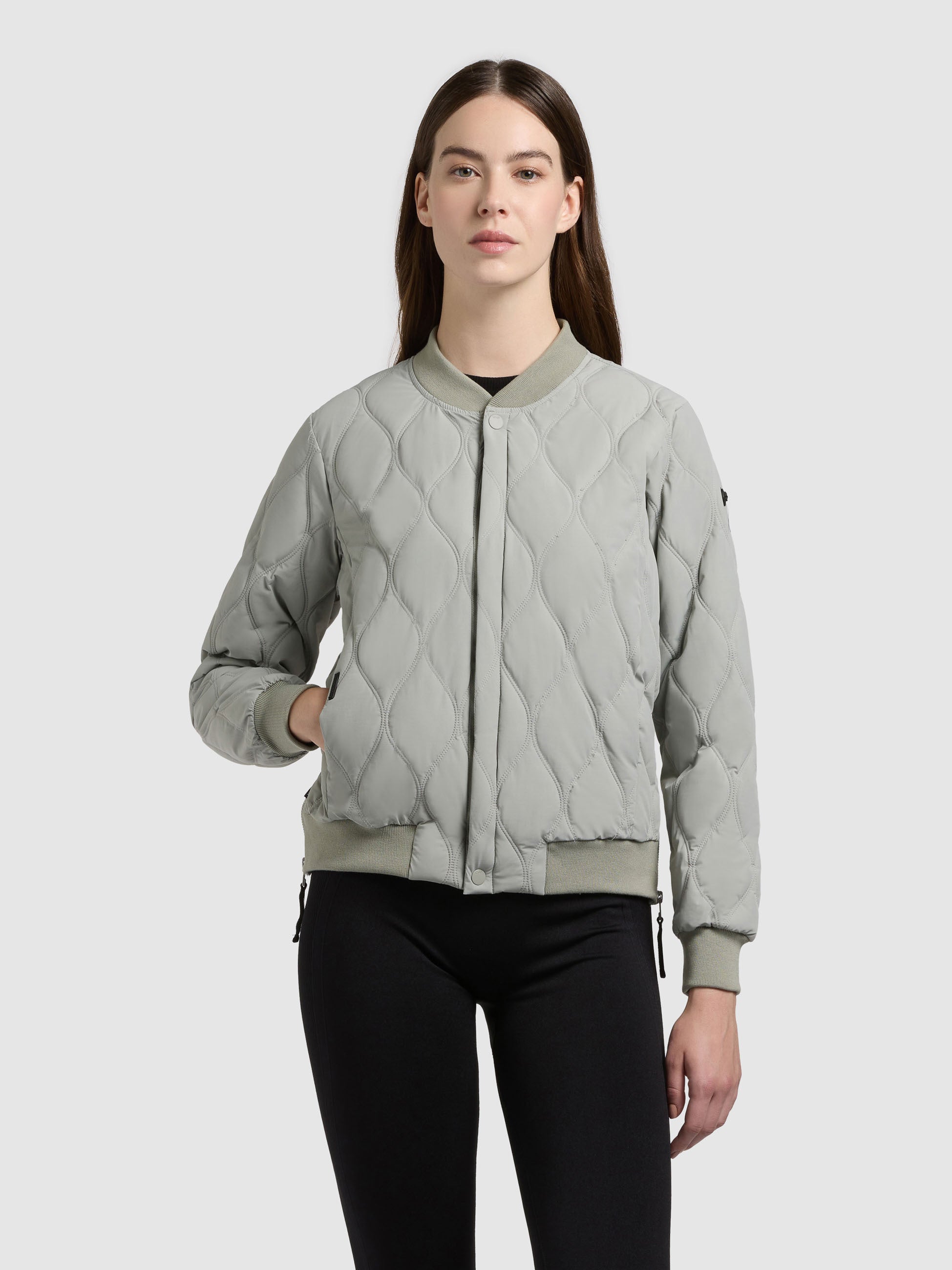 khujo-feen2-damen-bomberjacke-cloud-green-leichte-sommer-steppjacke image 4