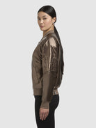 khujo-jacke-aneo-braun-metallic-damen-bomberjacke-loose-fit image 5