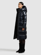 khujo-coat-rachel2-shiny-midnight-blue-steppmantel-damen image 2
