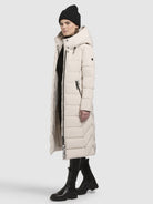 khujo-mantel-sensy-cremewei-damen-steppmantel-wadenlang-regular-fit image 2