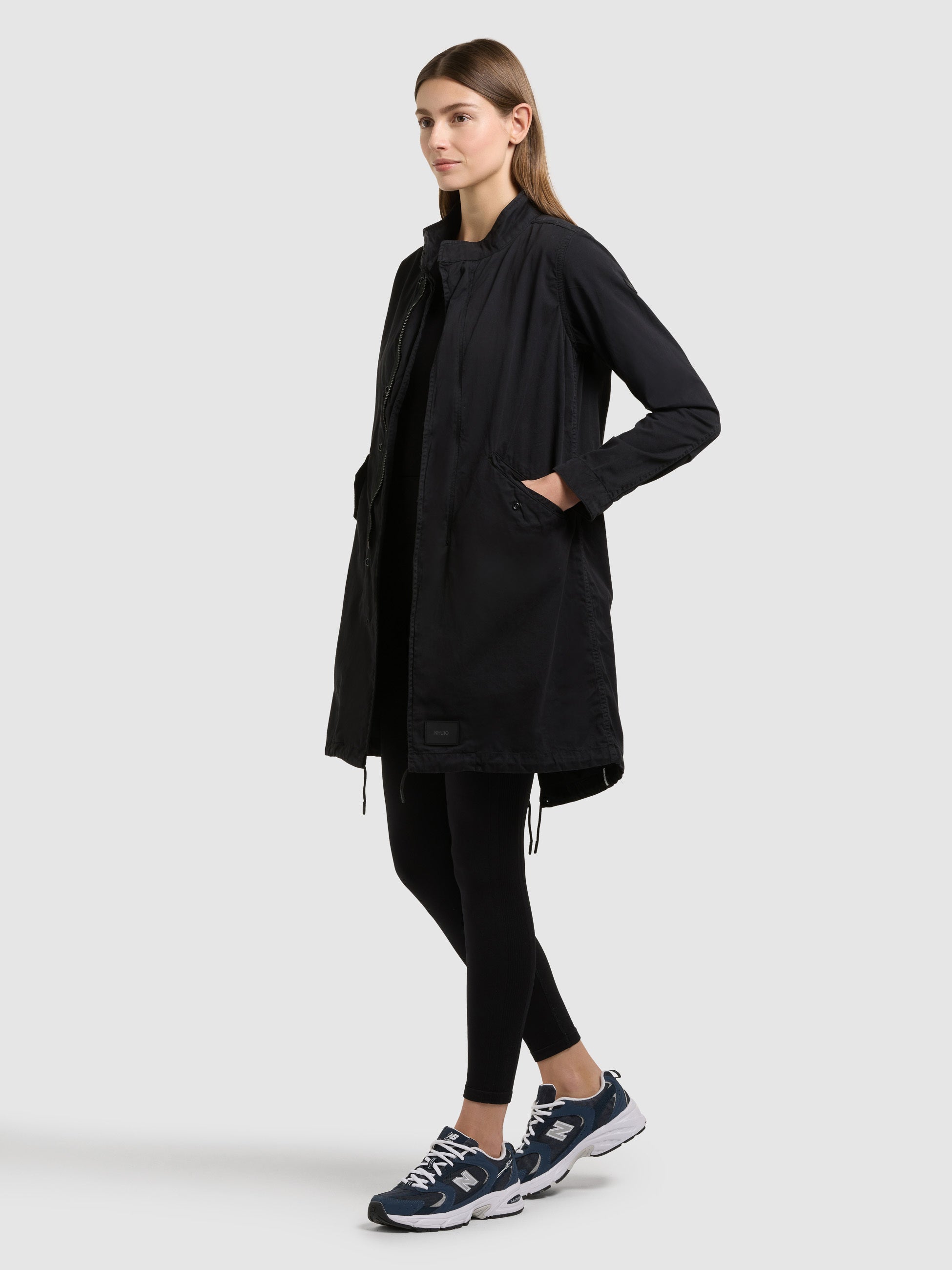 khujo-mantel-theres-black-damen-parka-bergang-baumwoll-twill image 6