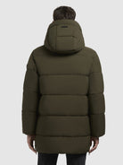 khujo-welm-matt-damen-steppmantel-dark-green-mit-taillenzug image 3