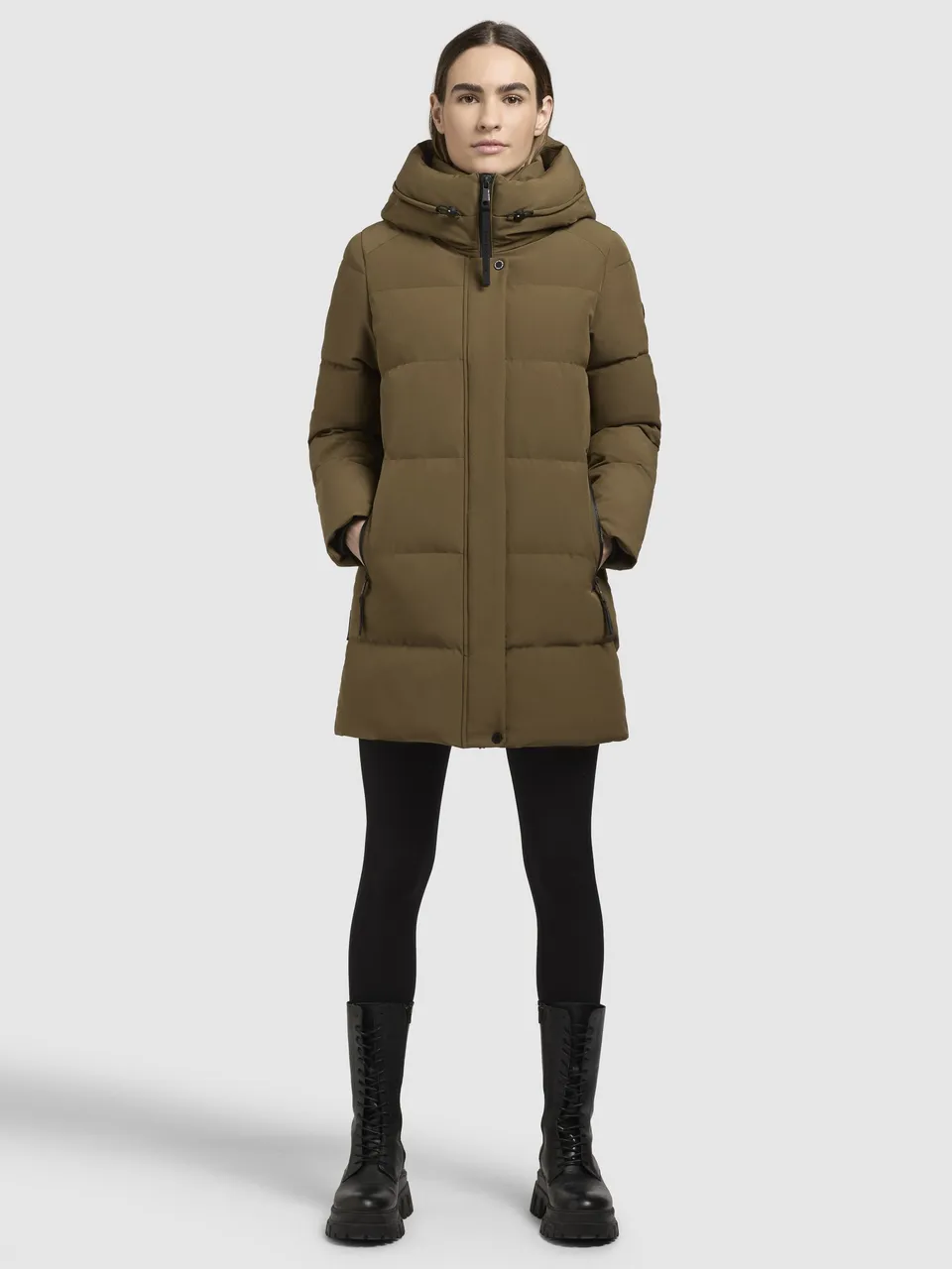 khujo-mantel-lola-damen-kurz-steppmantel-regular-fit-khaki image 1