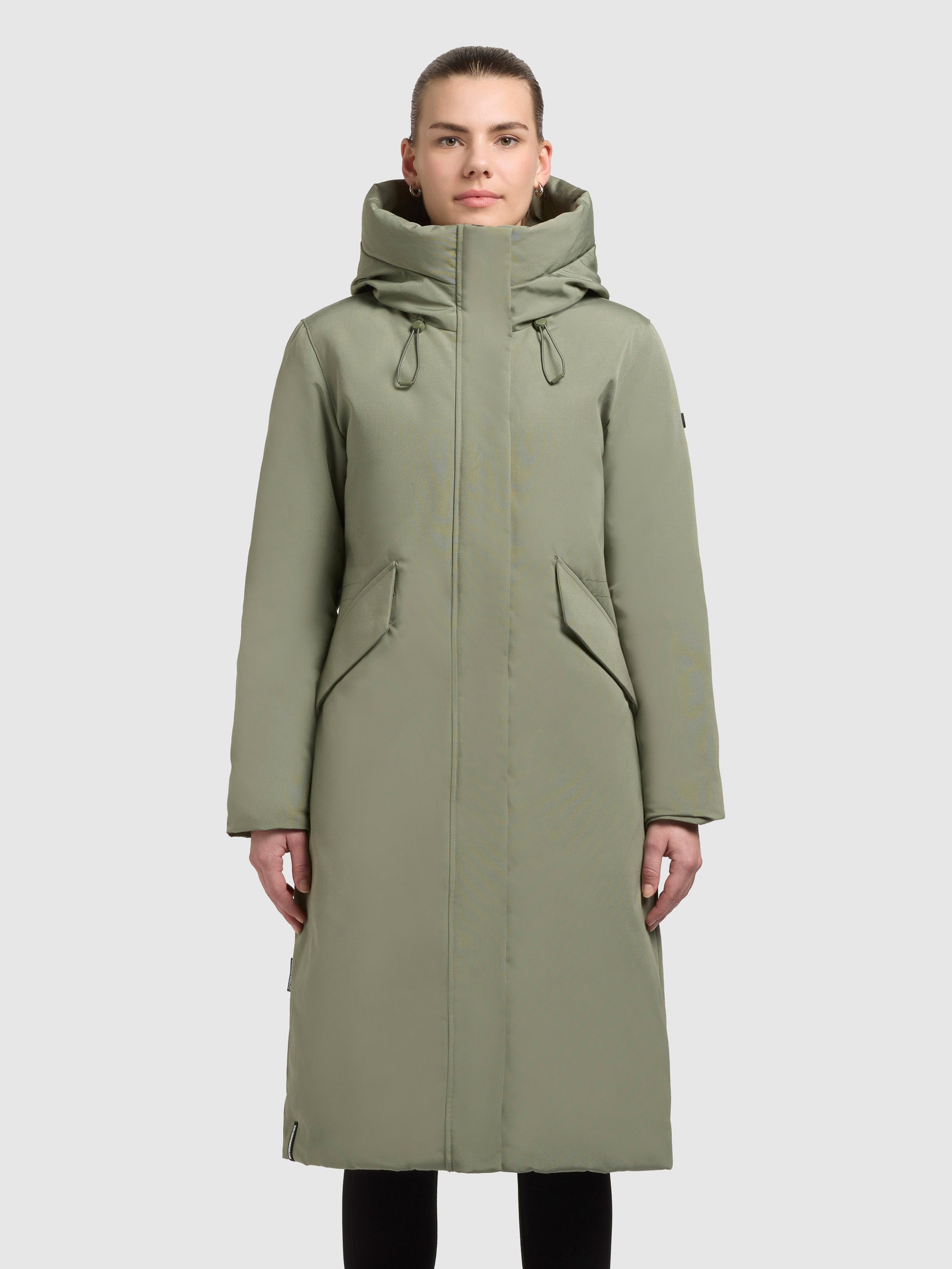 khujo-santini-damen-wintermantel-muted-green image 4