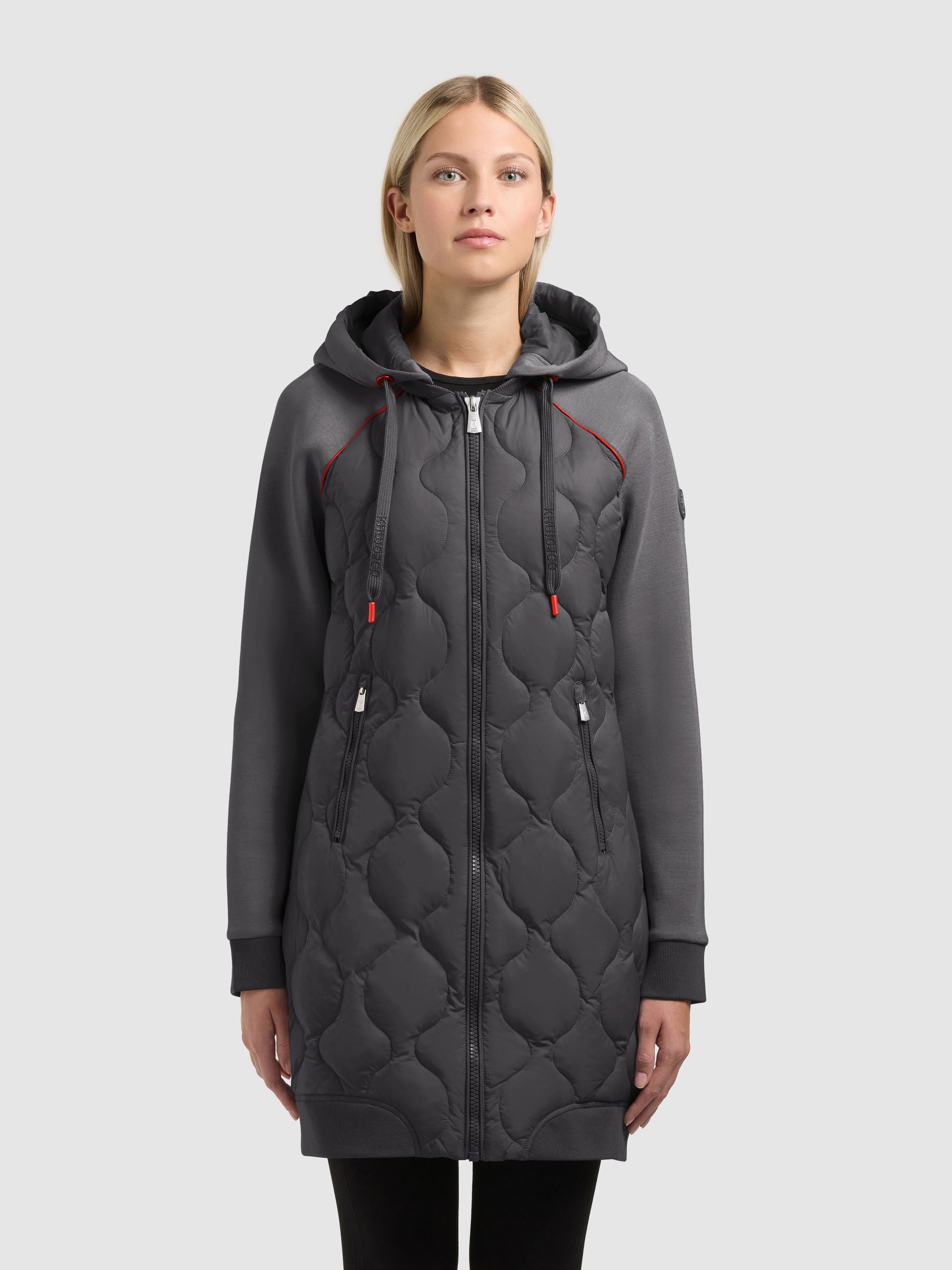 khujo-mantel-nora-slate-grey-steppmantel-damen-wasserabweisend image 1