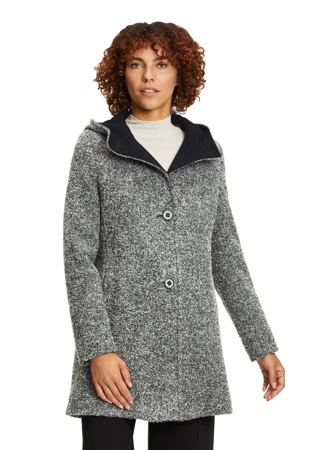 gil-bret-damen-alessa-kurzmantel-aus-wollboucl-mit-kapuze image 1