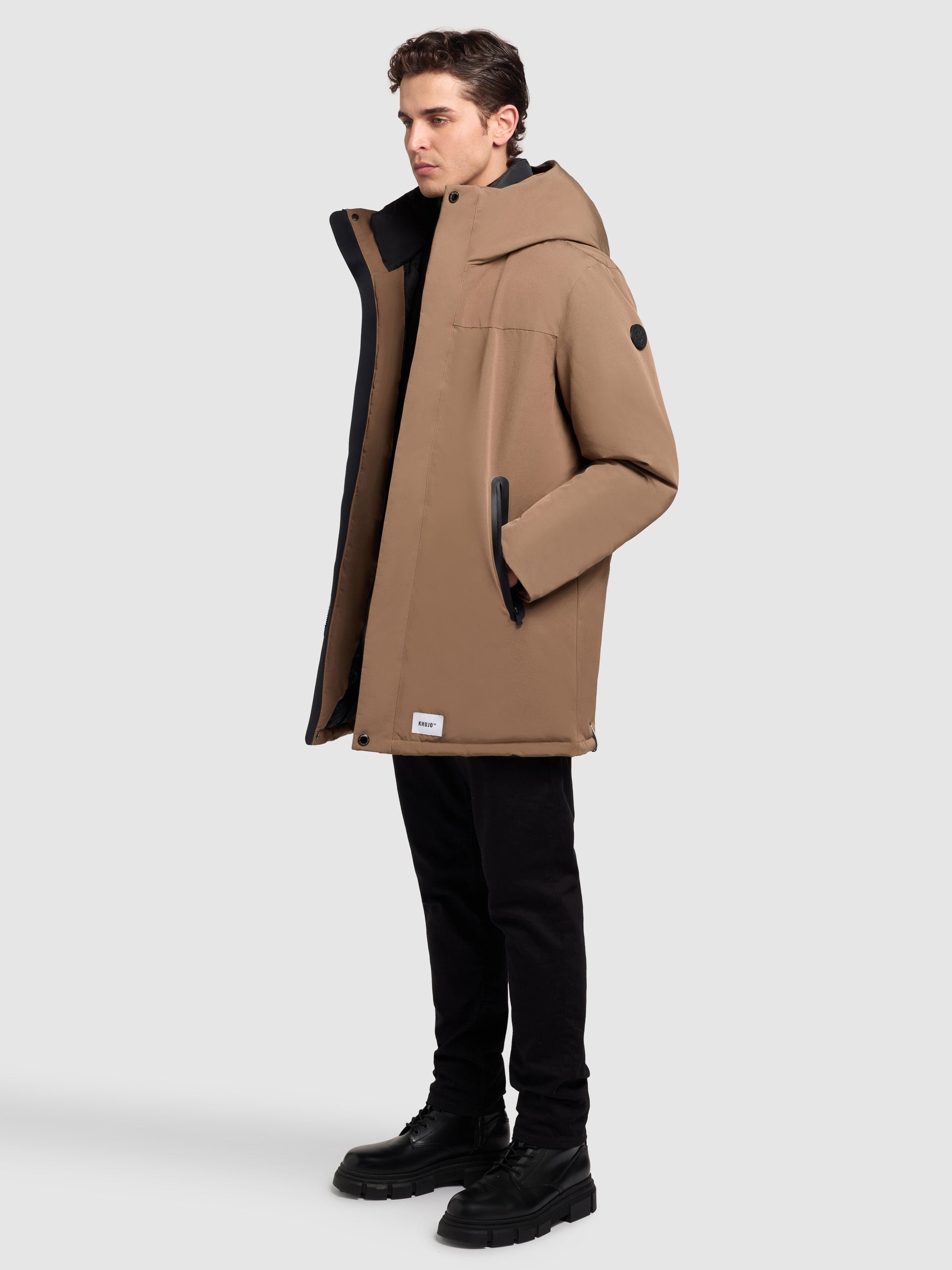 khujo-kann-jacke-rust-brown-wattierter-parka-mit-kapuze image 2