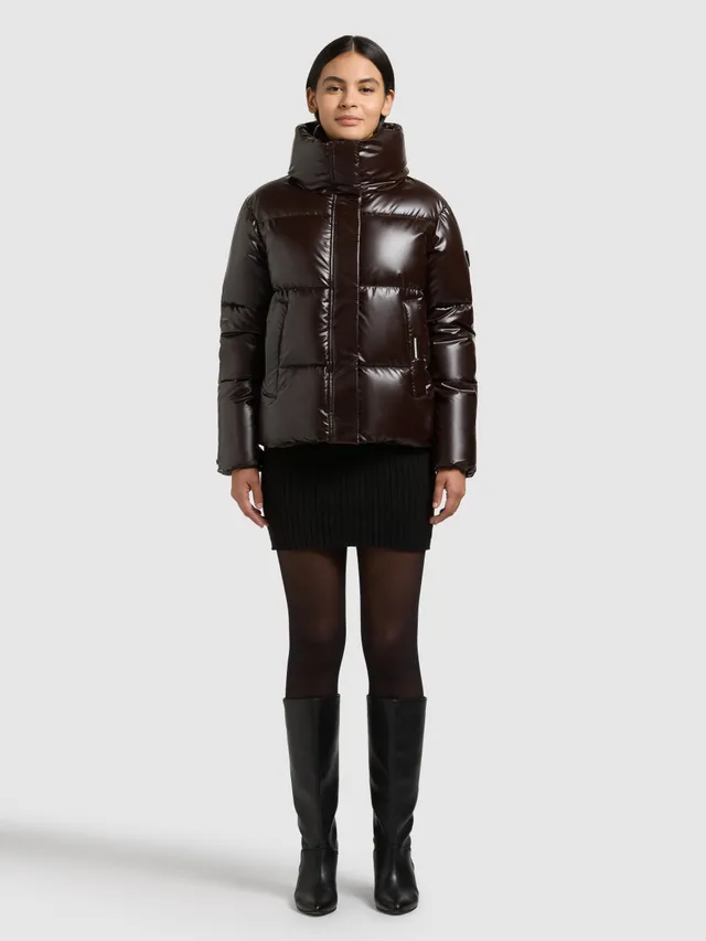 khujo-rinja2-shiny-damen-winterjacke-moody-plum-loose-fit-wasserabweisend image 1