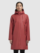 khujo-liede-damen-kurzmantel-regenjacke-pale-red image 4