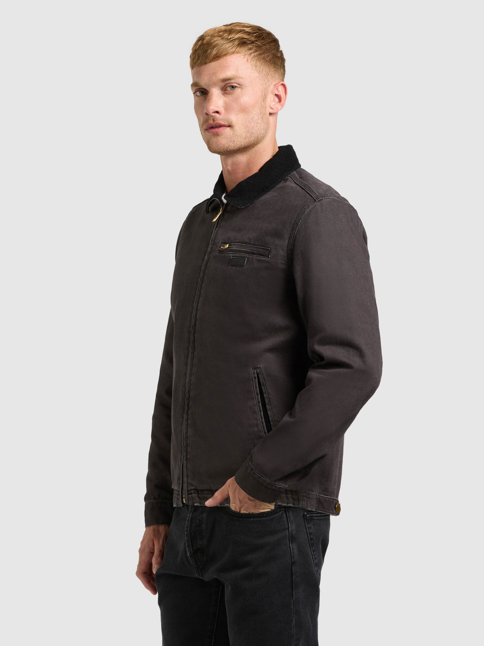 khujo-jacke-deddy-black-workwear-blouson-baumwoll-canvas-damen image 5