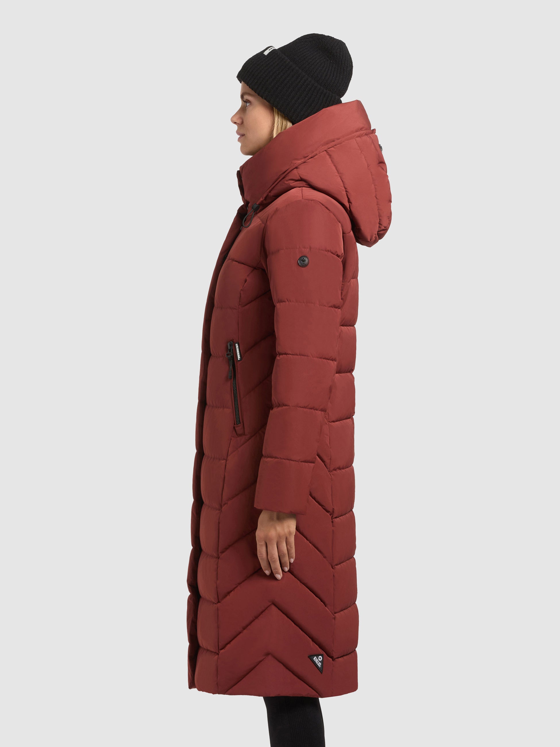 khujo-mantel-sensy-dark-red-damen-steppmantel-wadenlang-regular-fit image 5