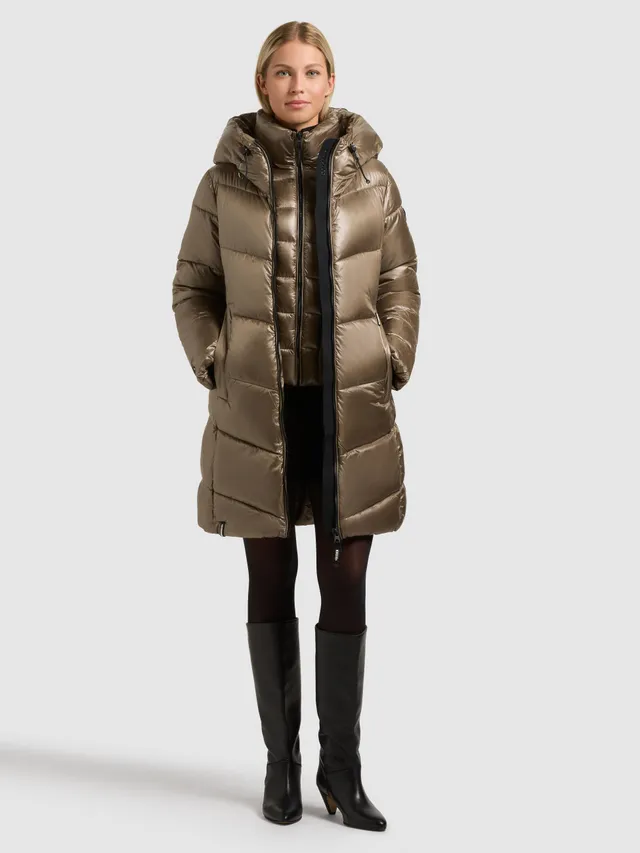 khujo-adriana-damen-steppmantel-cane-brown-slim-fit image 1