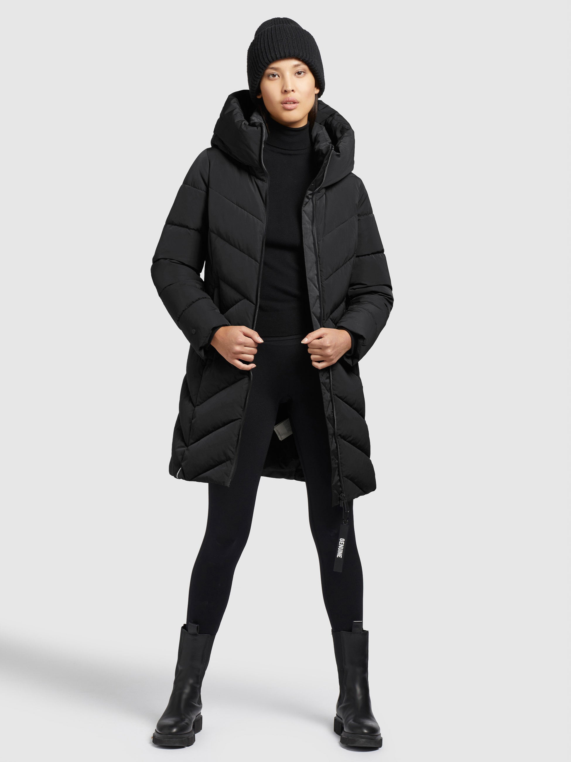 khujo-mantel-darka-schwarz-damen-steppmantel-regular-fit image 2
