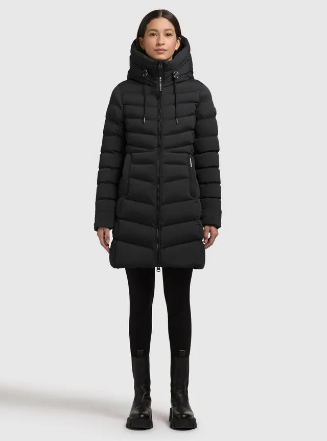 khujo-mantel-tuhani5-black-damen-steppmantel-slim-fit image 1