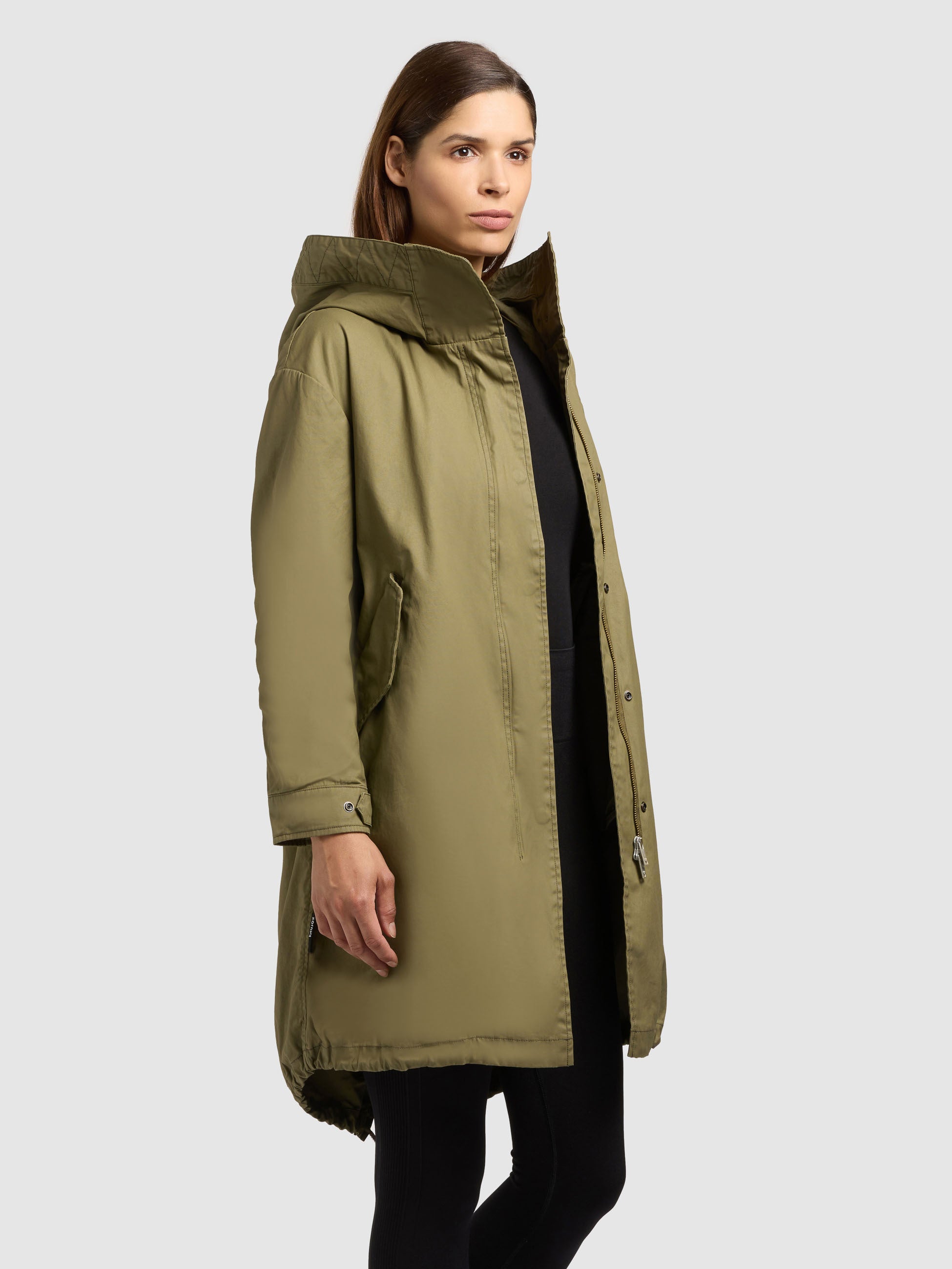 khujo-mantel-nele-olive-parka-aus-gewachster-baumwolle-mit-kapuze image 4