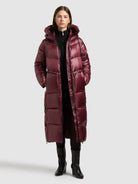 khujo-coat-tonia-mahogani-red-gl-nzender-steppmantel-damen-loose-fit image 6