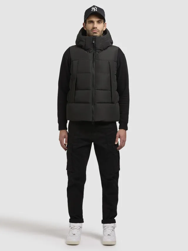 khujo-hallyt-damen-steppweste-regular-fit-dunkelgrau-mit-kapuze image 1