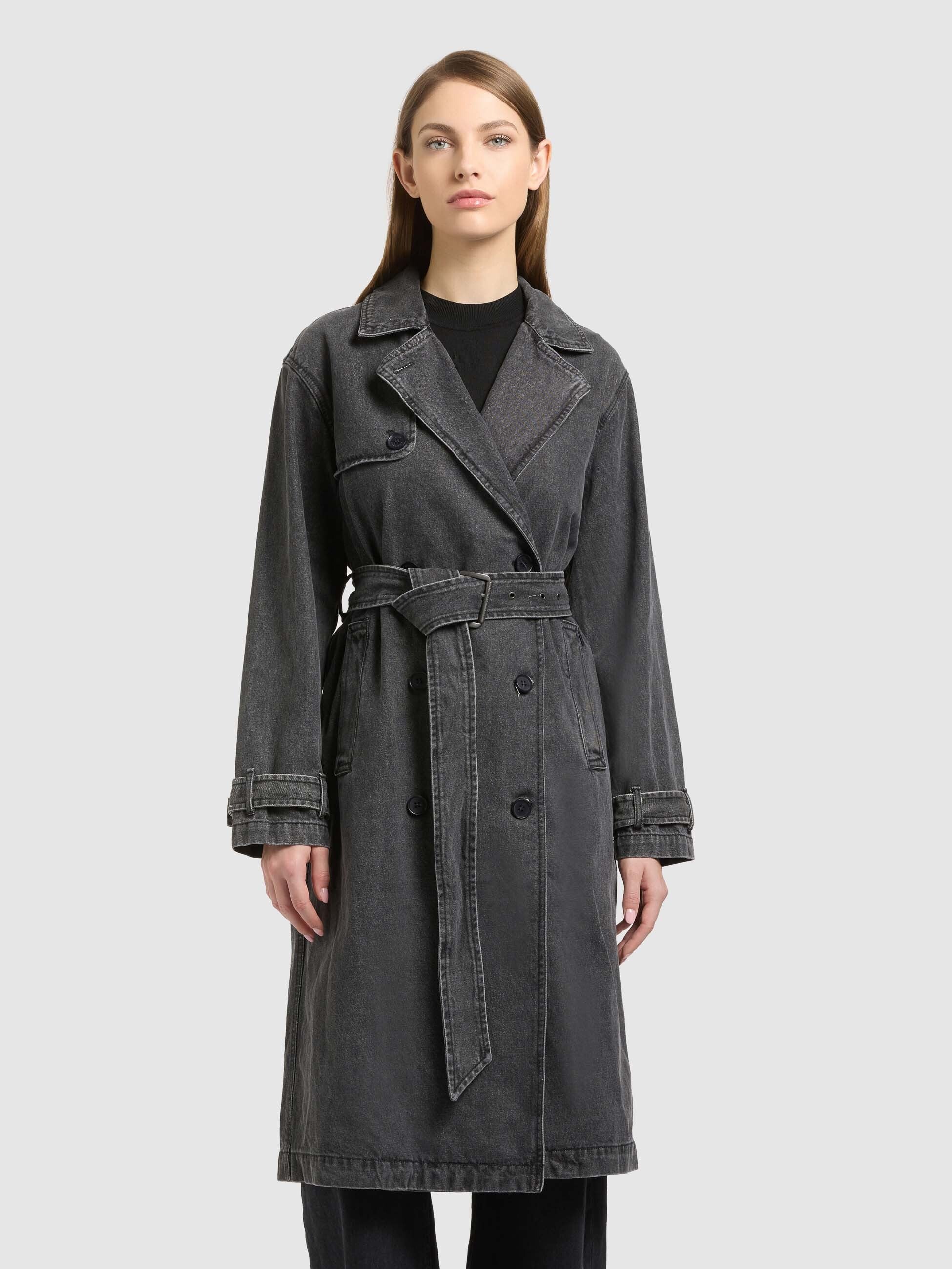 khujo-hera-mantel-dark-grey-damen-jeans-trench-denim-lang image 2
