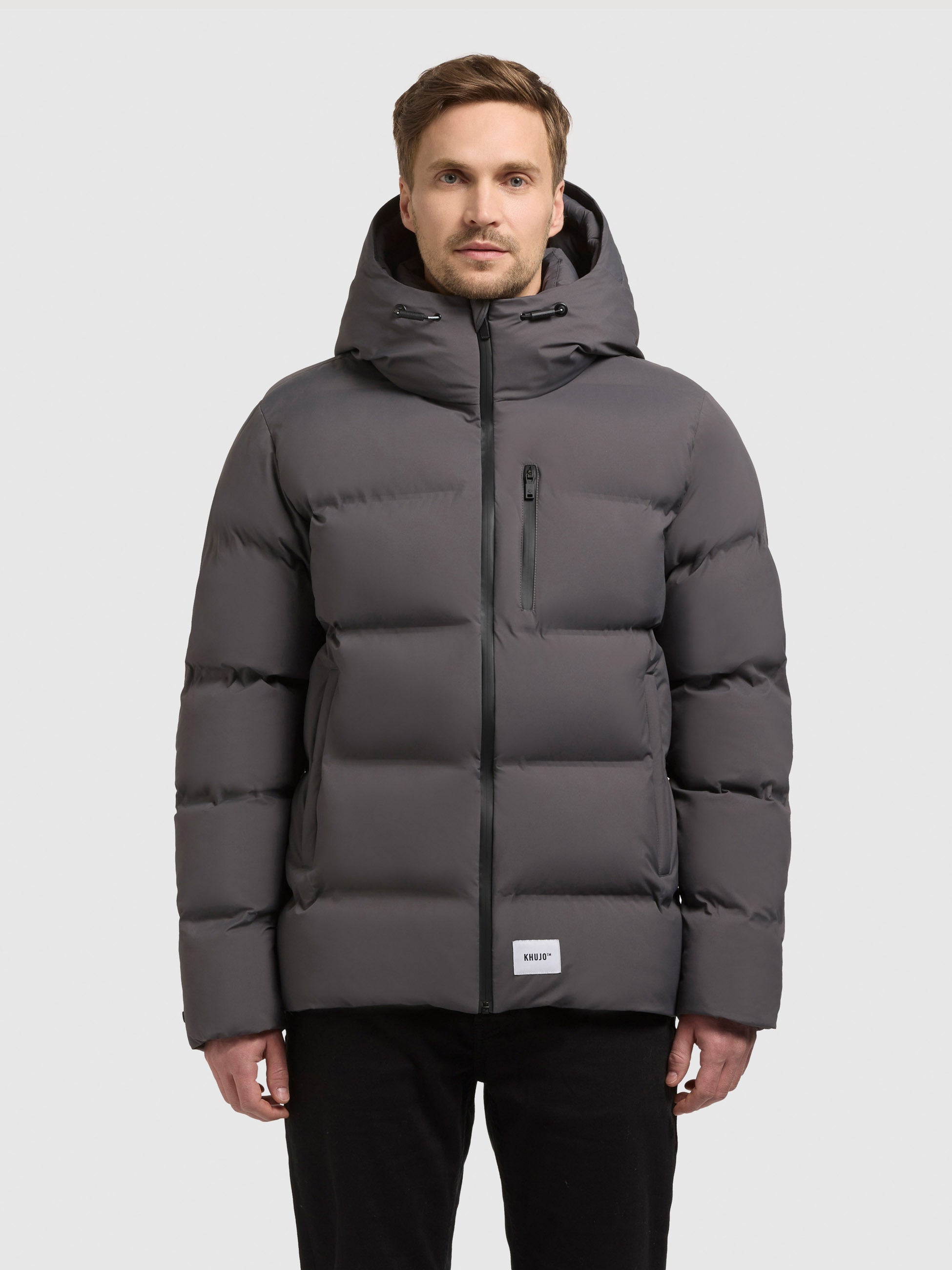 khujo-jacke-silas3-graphite-grey-warm-wattierte-steppjacke-mit-kapuze image 4