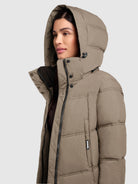 khujo-coat-graya-damen-stepp-kurzmantel-smoke-olive-mit-kapuze image 7