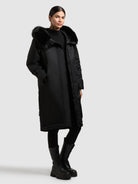 khujo-coat-oliva-bomber-black-wintermantel-loose-fit-bomber-look image 6
