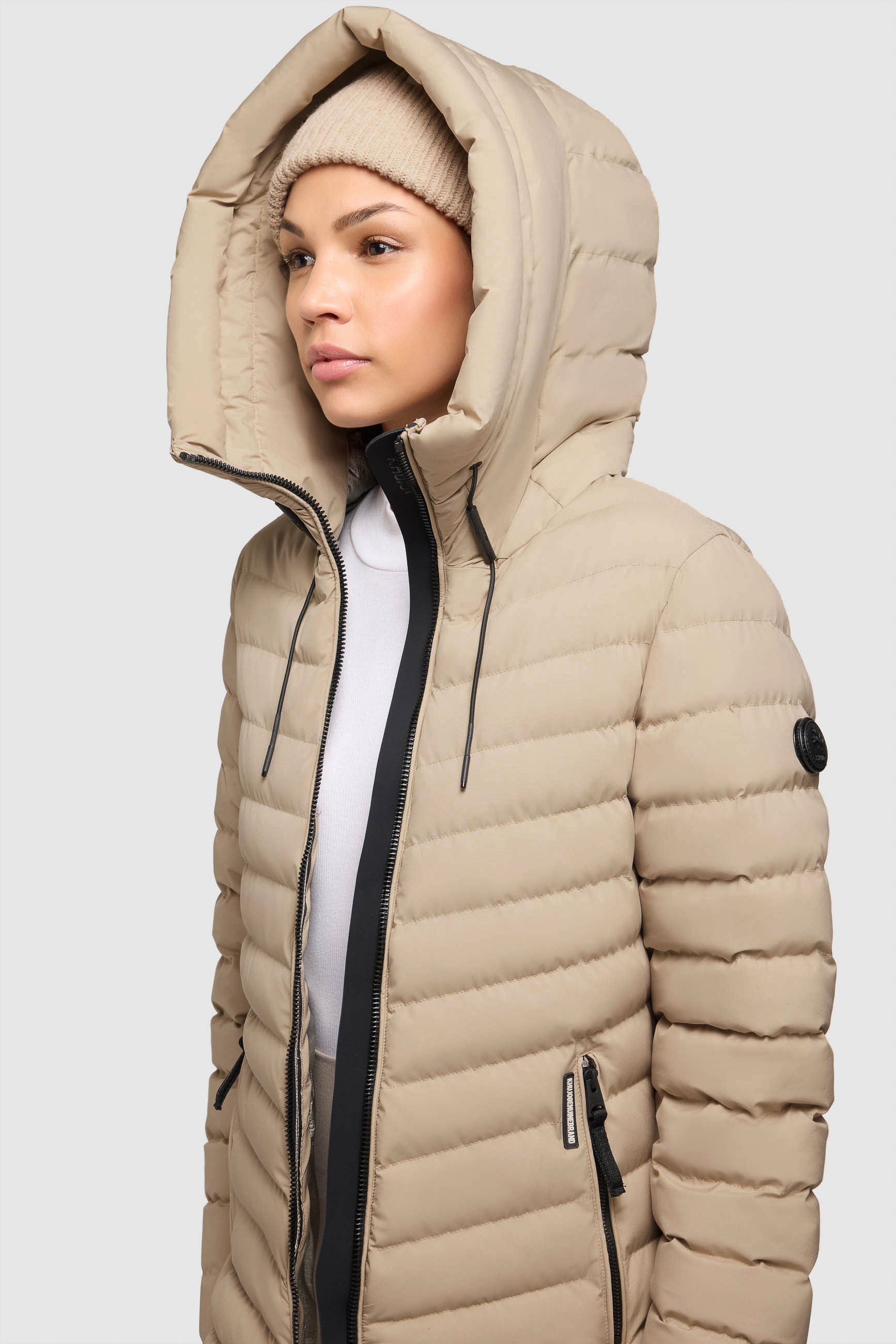 khujo-pace-damen-steppjacke-beige-h-ftlang-mit-kapuze image 7