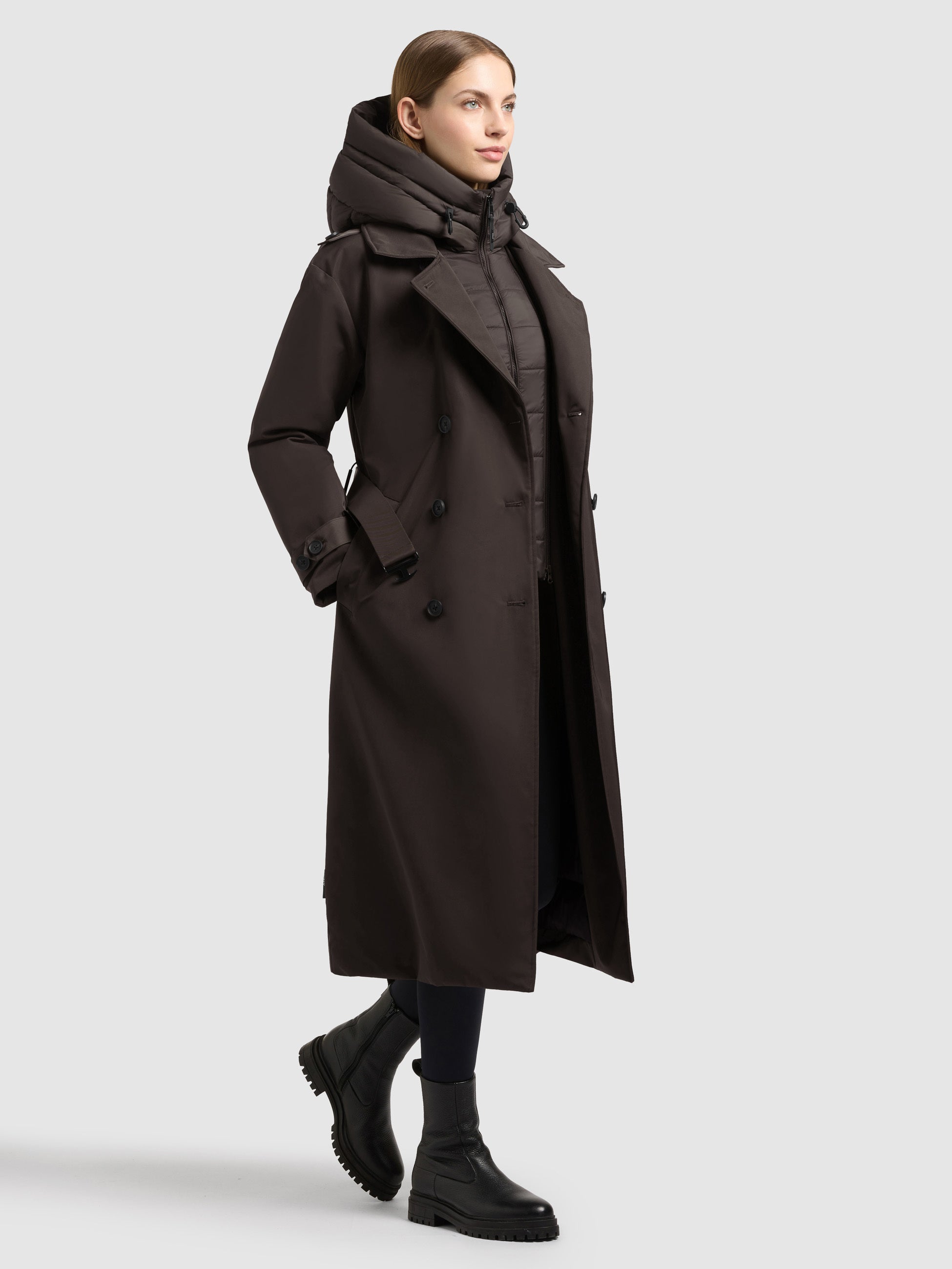 khujo-mantel-elena3-2in1-chocolate-chip-trenchcoat-mit-einsatz image 2