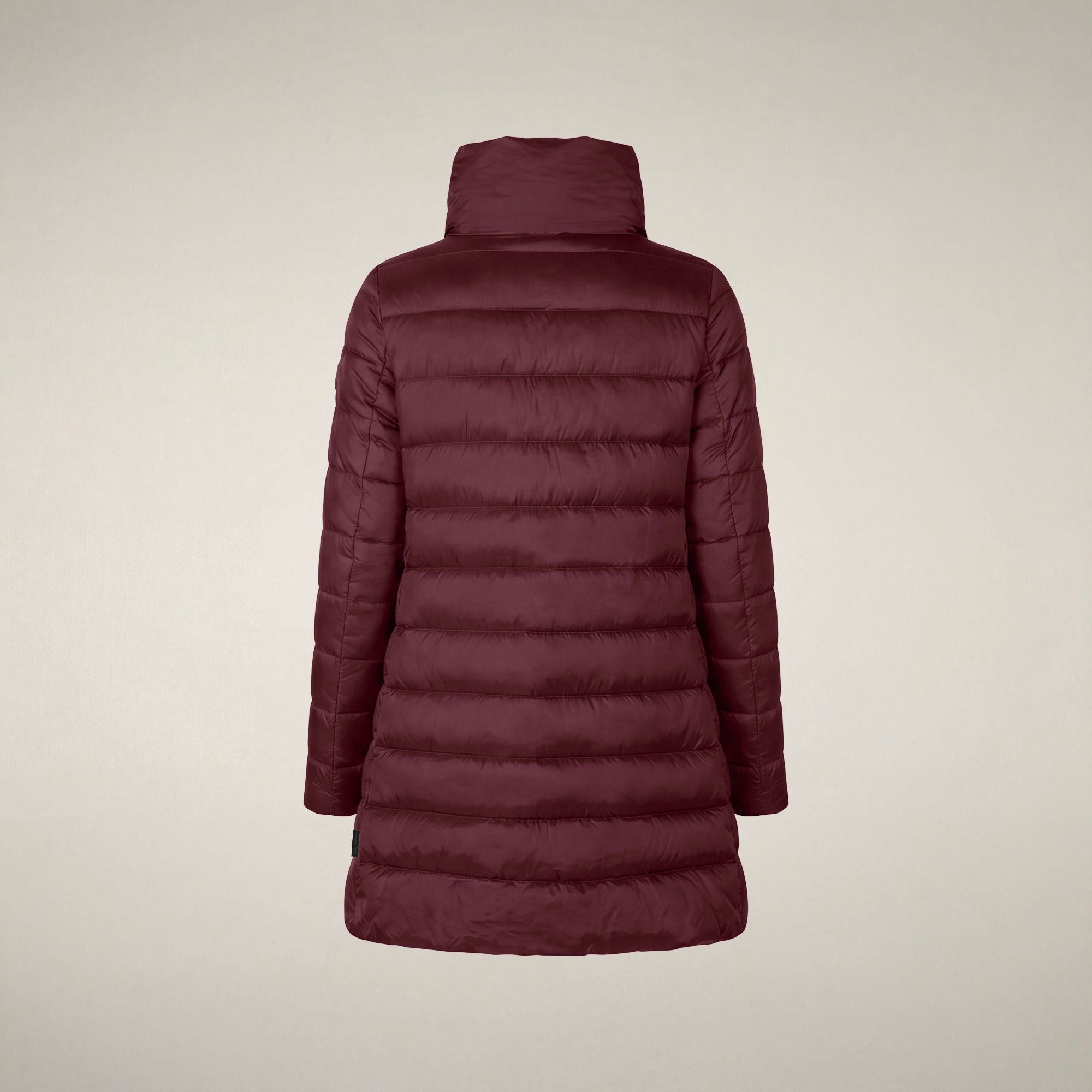 save-the-duck-lydia-damen-daunenmantel-bordeaux-langer-puffer-a-linie image 4