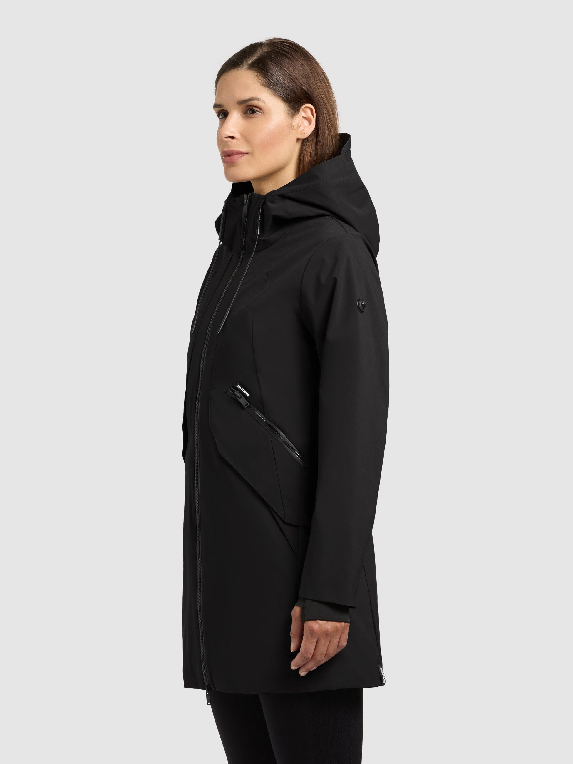 khujo-jacke-eiza-black-lange-damen-regenjacke-wasserabweisend-schwarz image 5