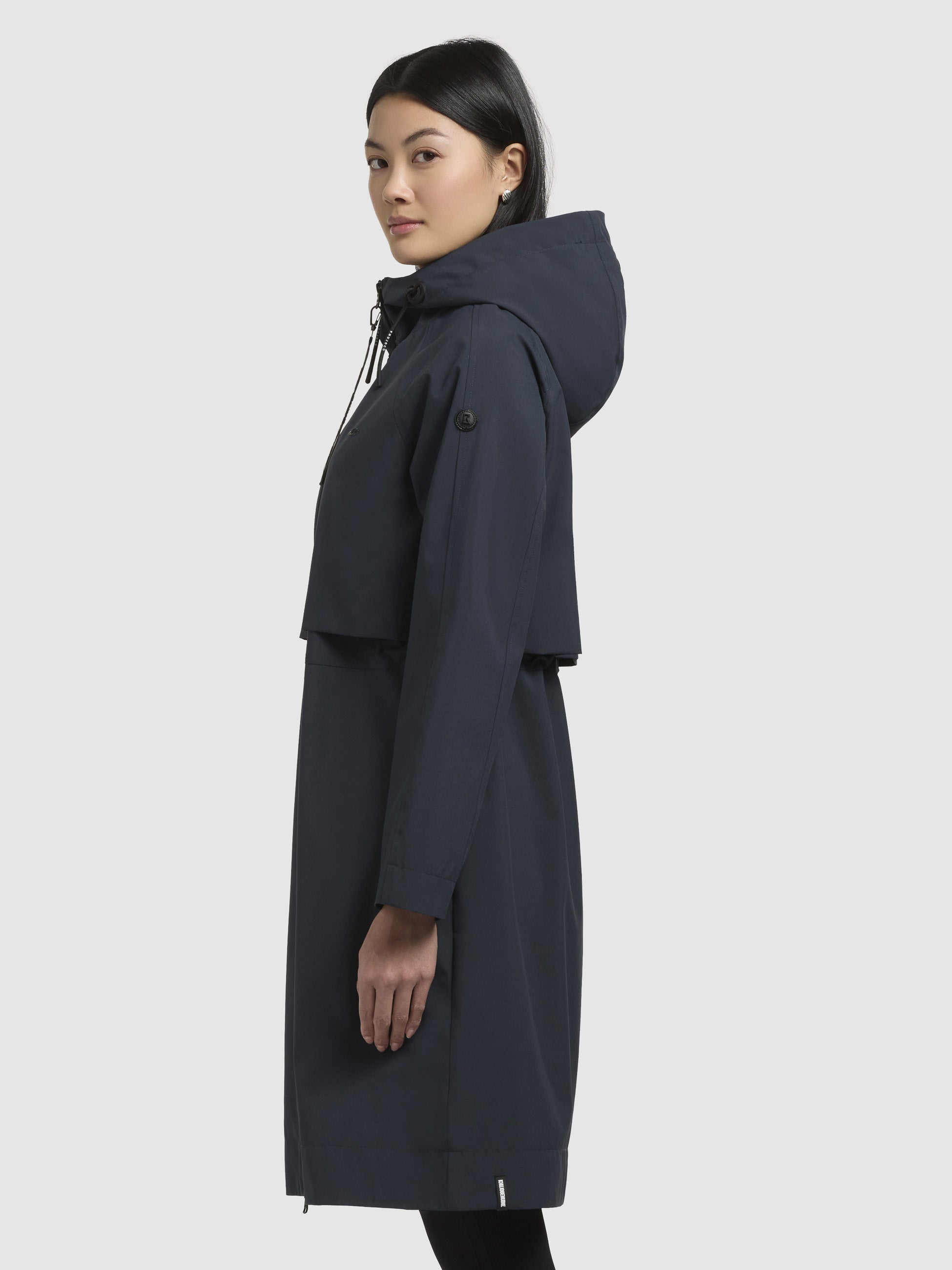 khujo-mantel-adura-dunkelblau-kurzmantel-sommerparka-damen-loose-fit image 5