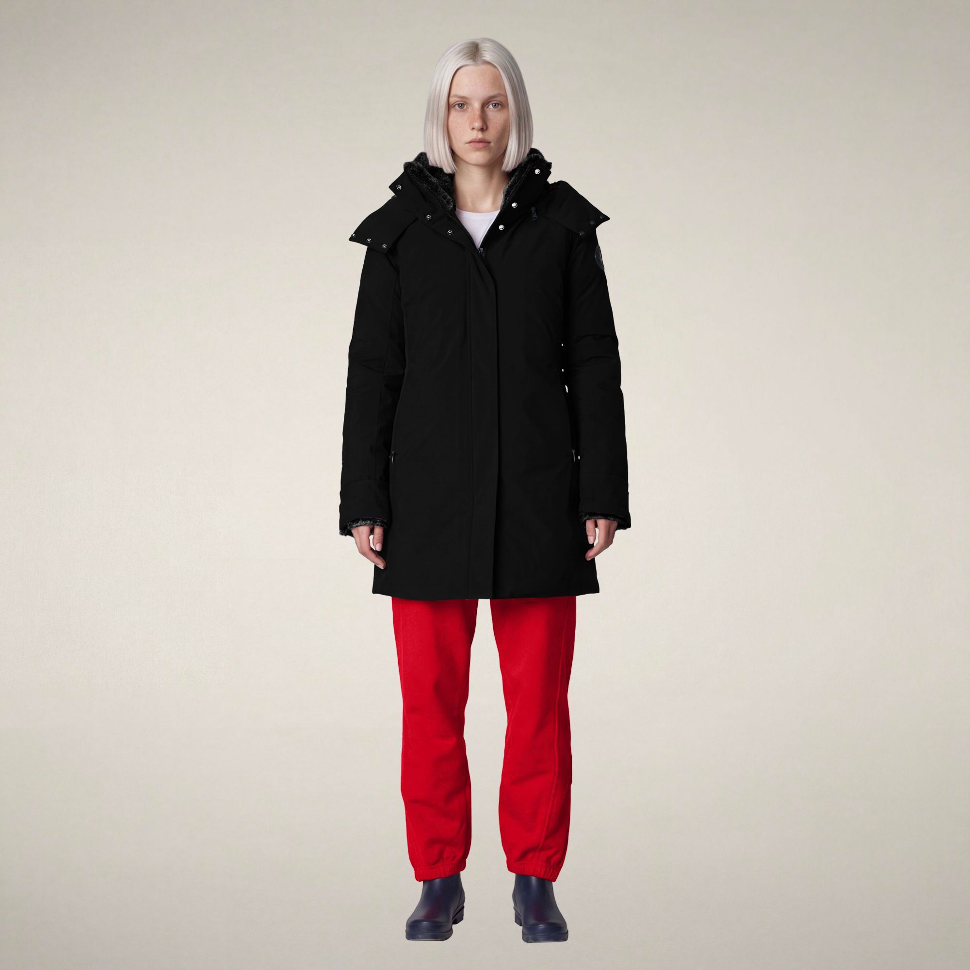 save-the-duck-samantah-parka-damen-schwarz image 1