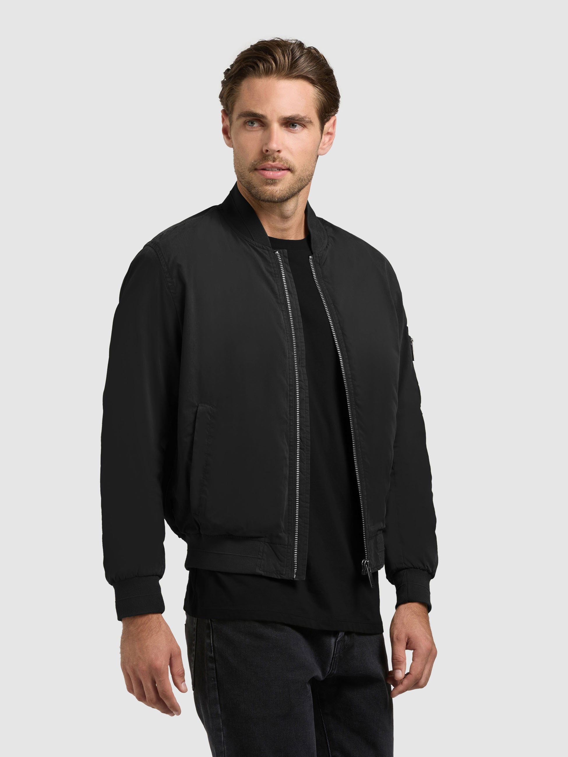 khujo-jacke-tawas-damen-bomberjacke-leicht-black image 1