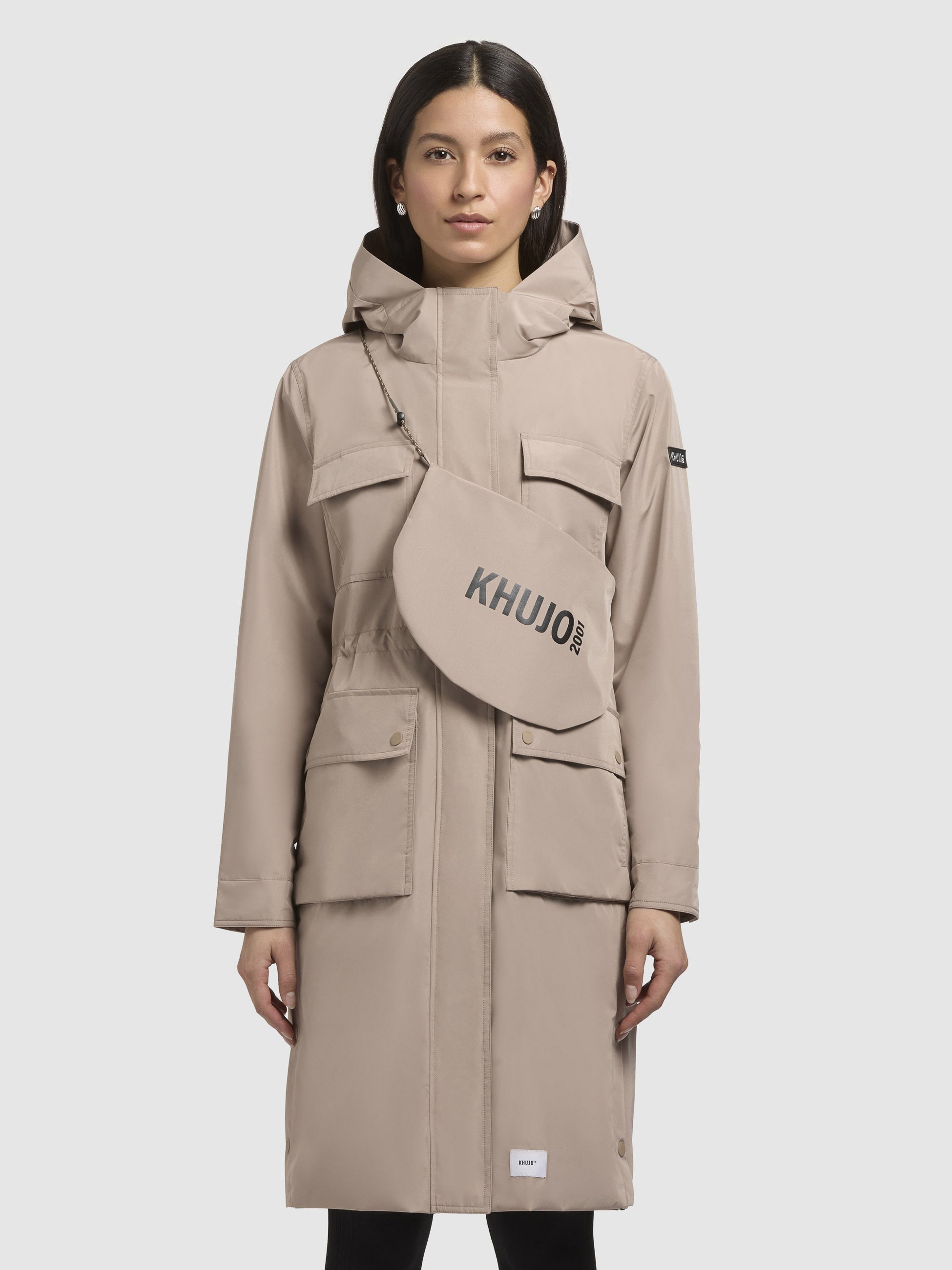 khujo-mantel-dipa-beige-damen-kurzmantel-ultraleicht image 4