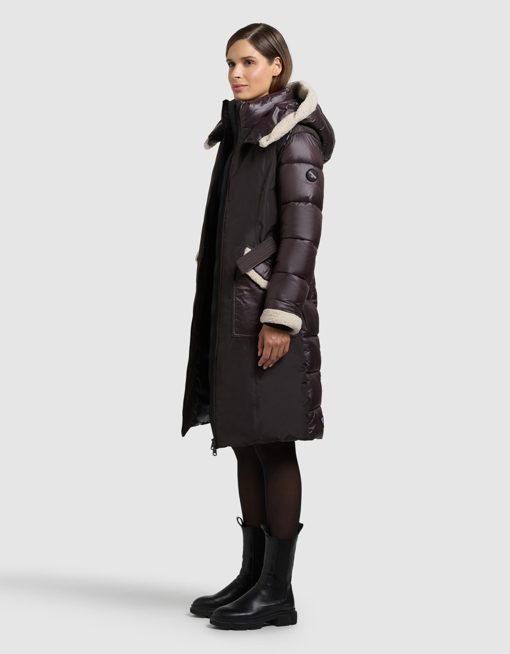 khujo-mantel-poppy-moody-plum-kurzmantel-knielang-teddyfleece image 2