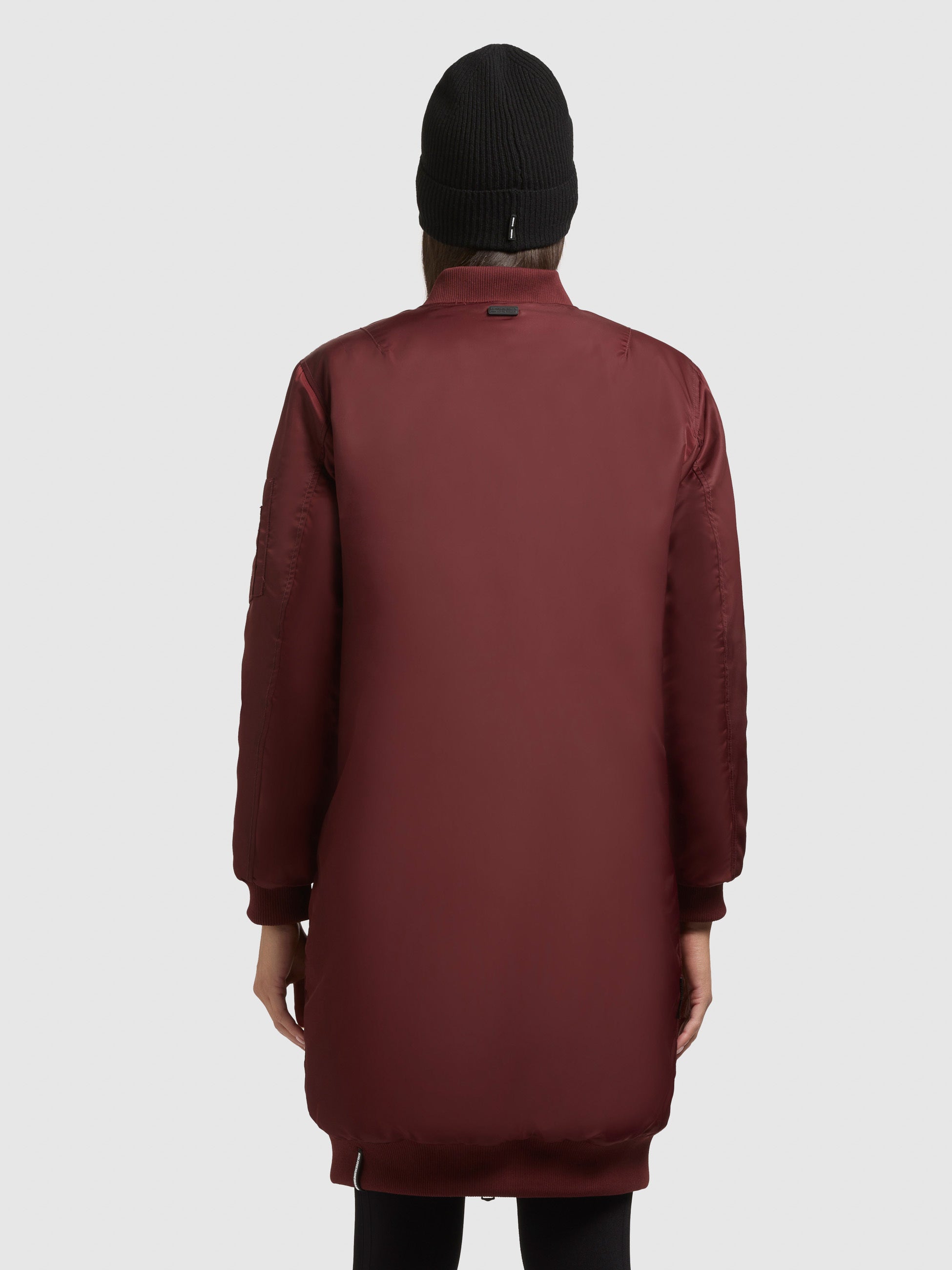khujo-mantel-lulu-burgundy-red-wintermantel-bomber-oversize image 3